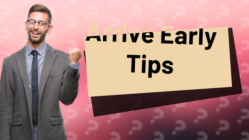 Arrive Early Tips