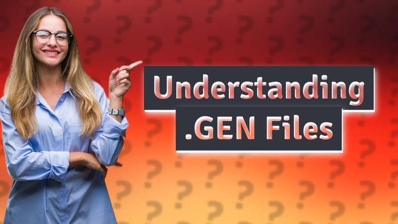 Understanding .GEN Files