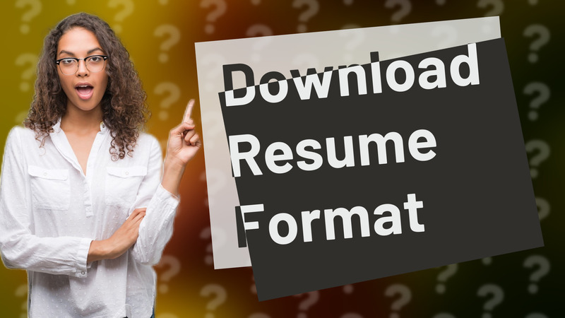 Download Resume Format
