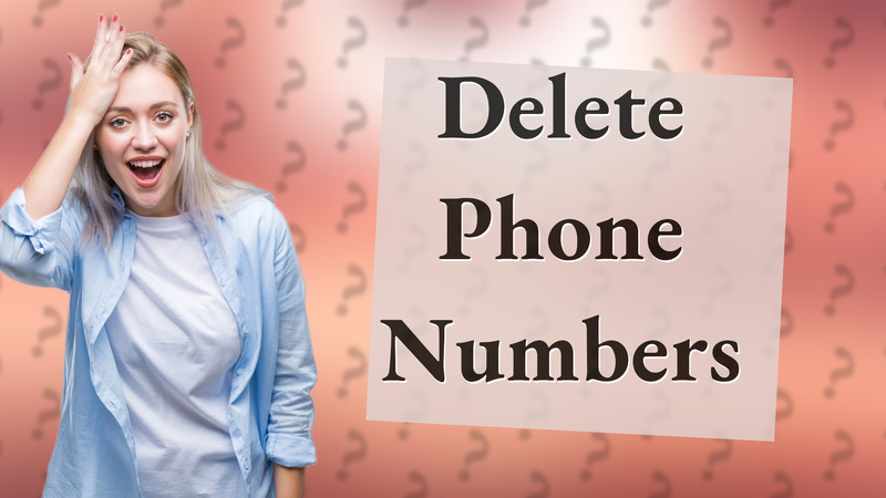 Delete Phone Numbers