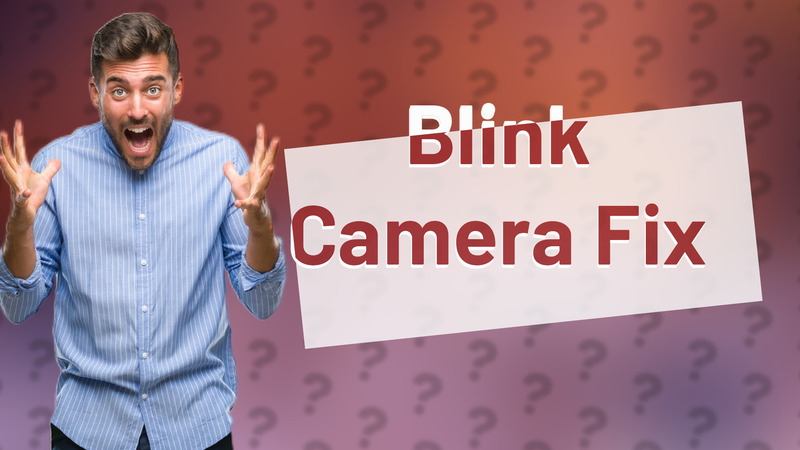 Blink Camera Fix
