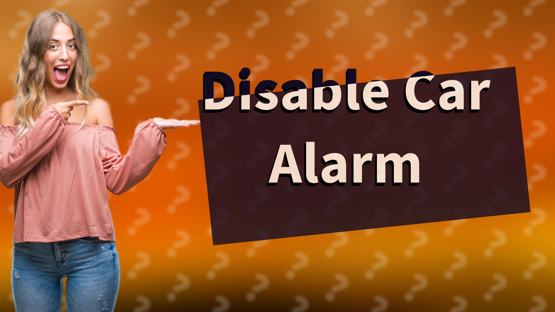 Disable Car Alarm