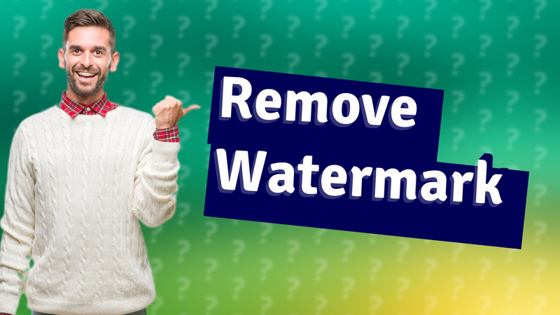 Remove Watermark
