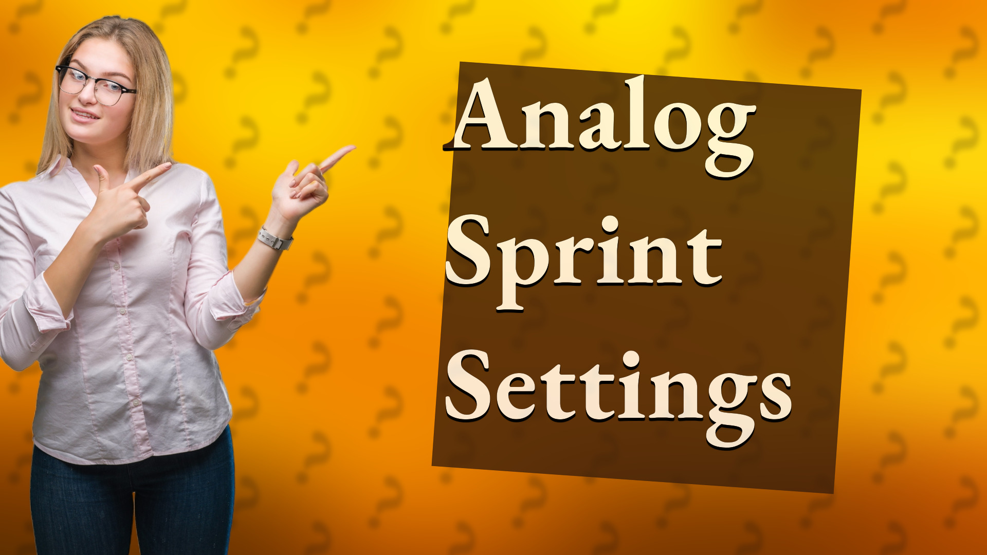 Analog Sprint Settings