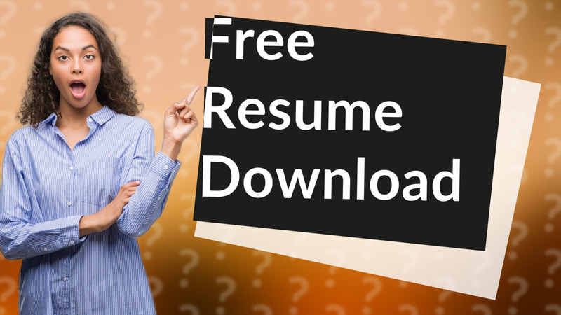 Free Resume Download