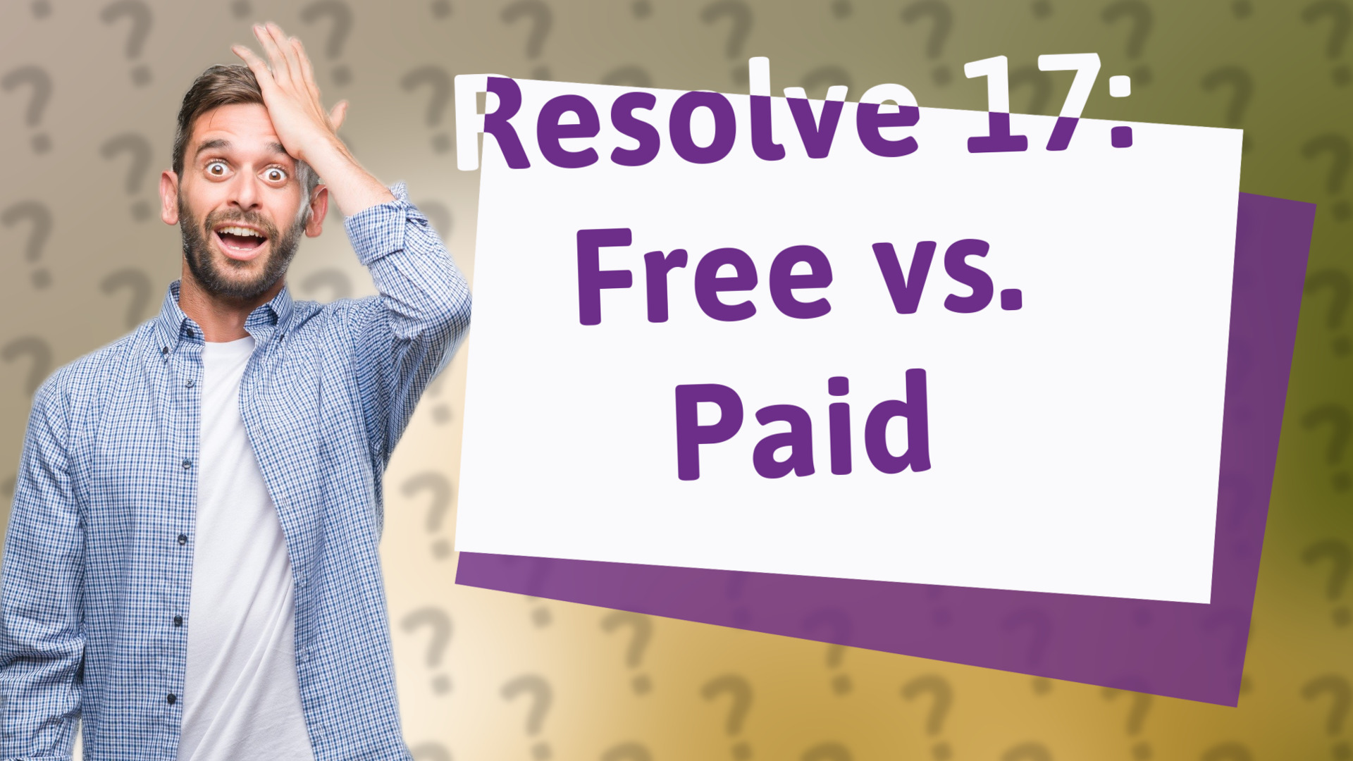 Resolve 17: Free vs. Paid