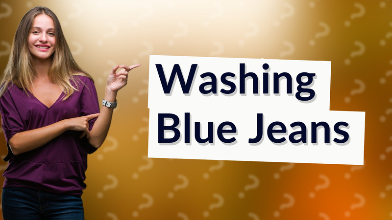 Washing Blue Jeans