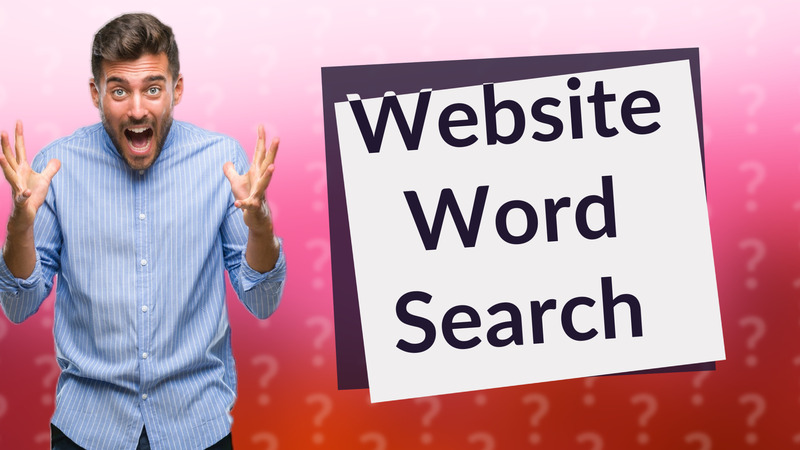 Website Word Search