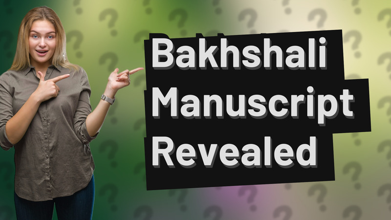 Bakhshali Manuscript Revealed