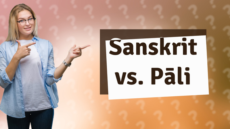 Sanskrit vs. Pāli