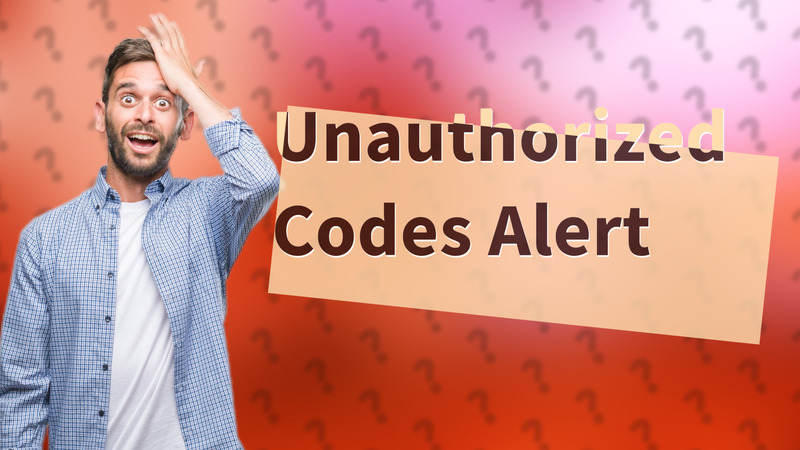Unauthorized Codes Alert