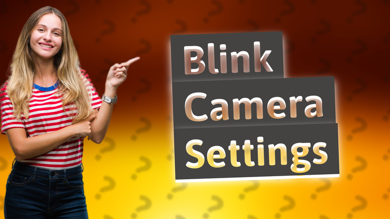 Blink Camera Settings