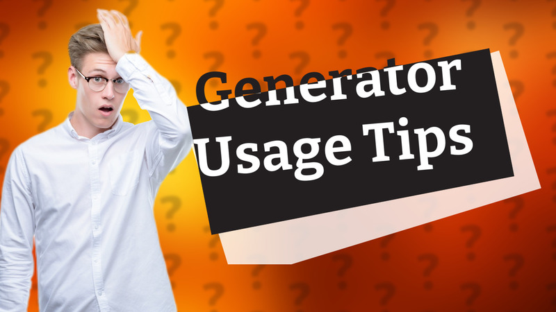 Generator Usage Tips