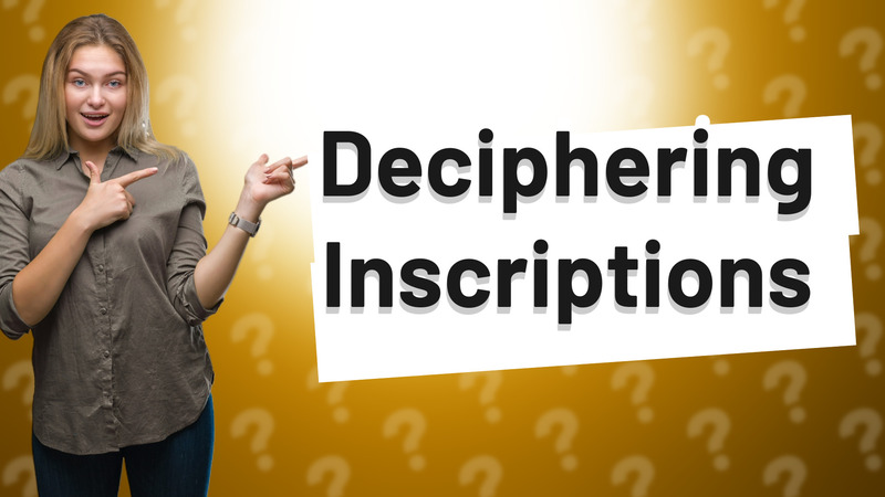 Deciphering Inscriptions