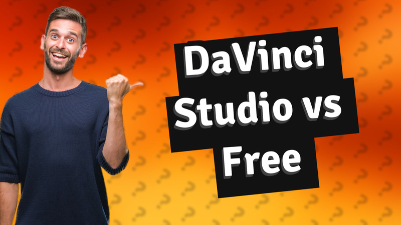 DaVinci Studio vs Free
