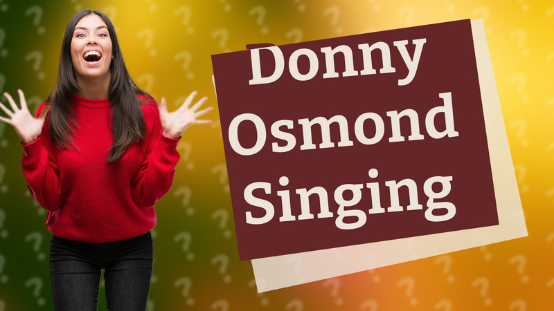 Donny Osmond Singing