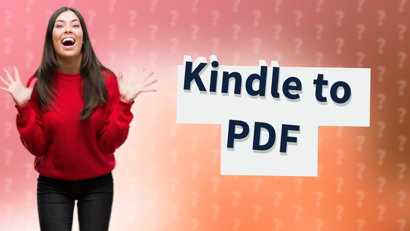 Kindle to PDF