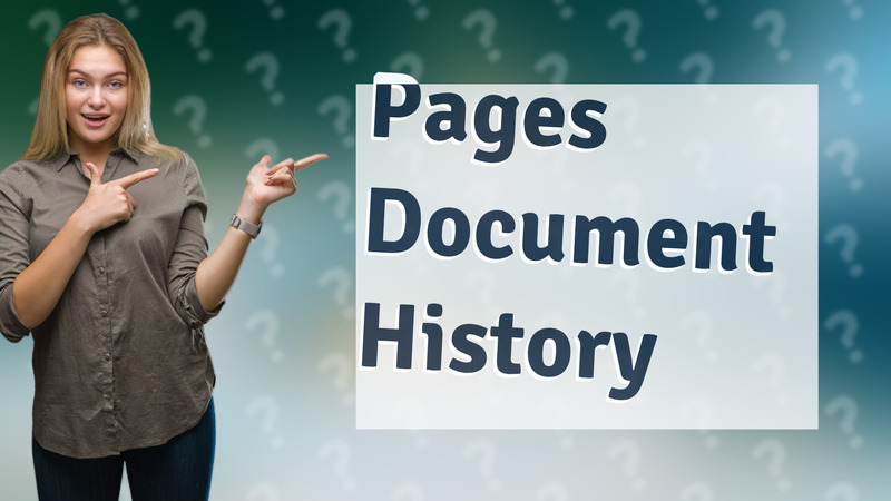 Pages Document History