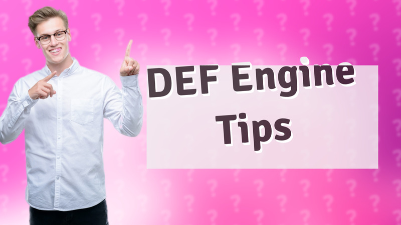 DEF Engine Tips
