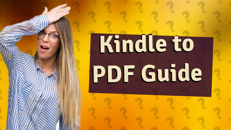 Kindle to PDF Guide