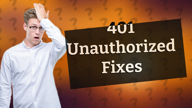 401 Unauthorized Fixes