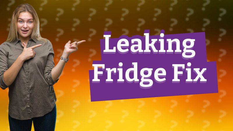 Leaking Fridge Fix