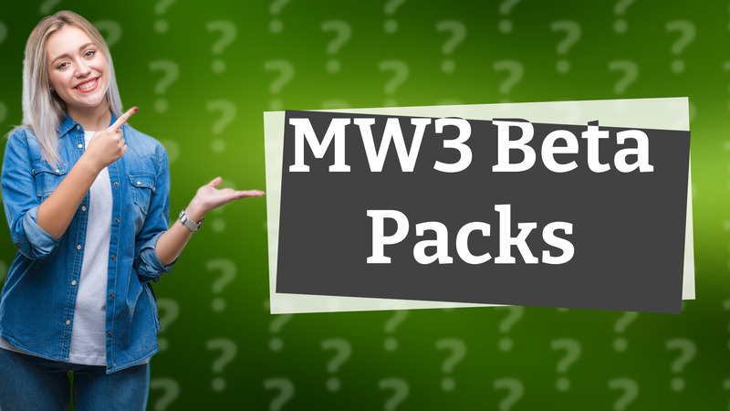 MW3 Beta Packs