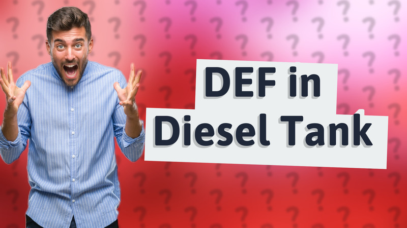 DEF in Diesel Tank