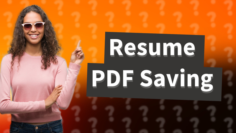 Resume PDF Saving
