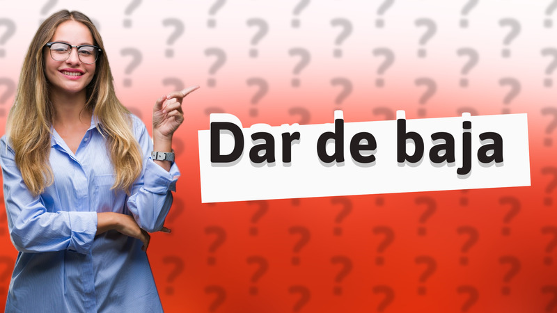 Dar de baja