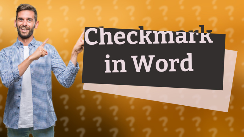 Checkmark in Word