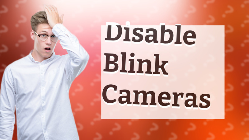 Disable Blink Cameras