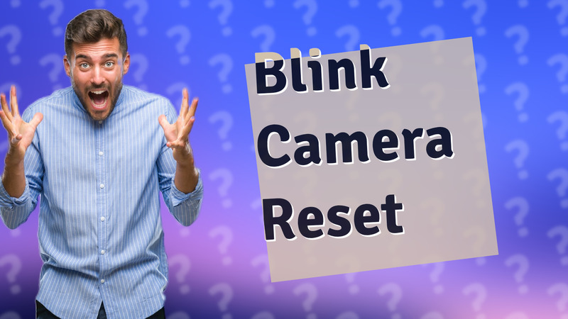 Blink Camera Reset