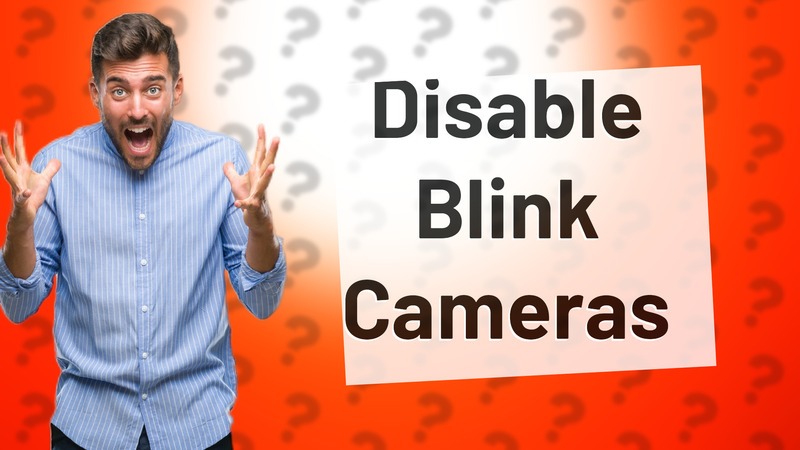 Disable Blink Cameras