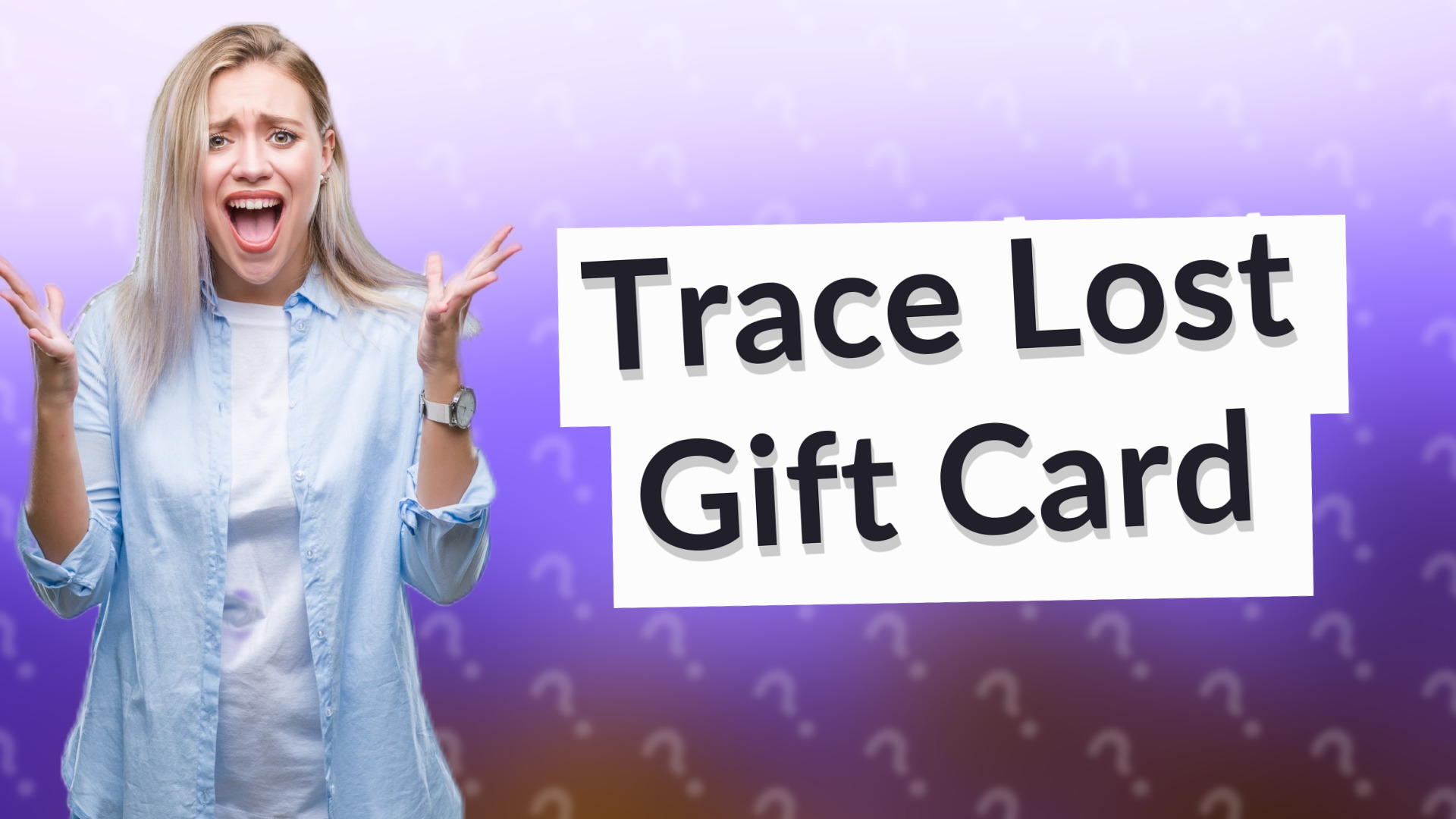 Trace Lost Gift Card