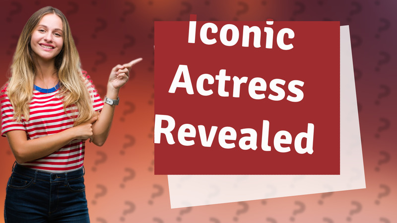 Iconic Actress Revealed