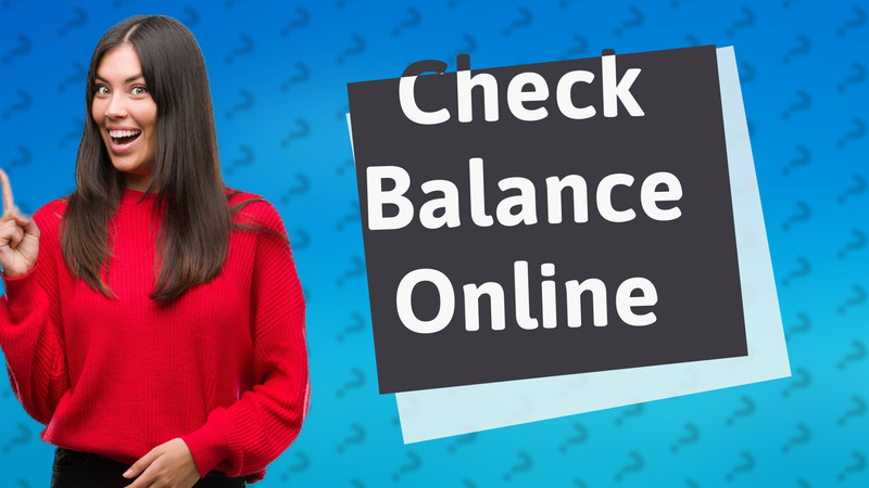 Check Balance Online