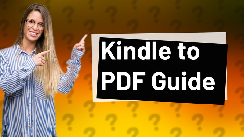 Kindle to PDF Guide