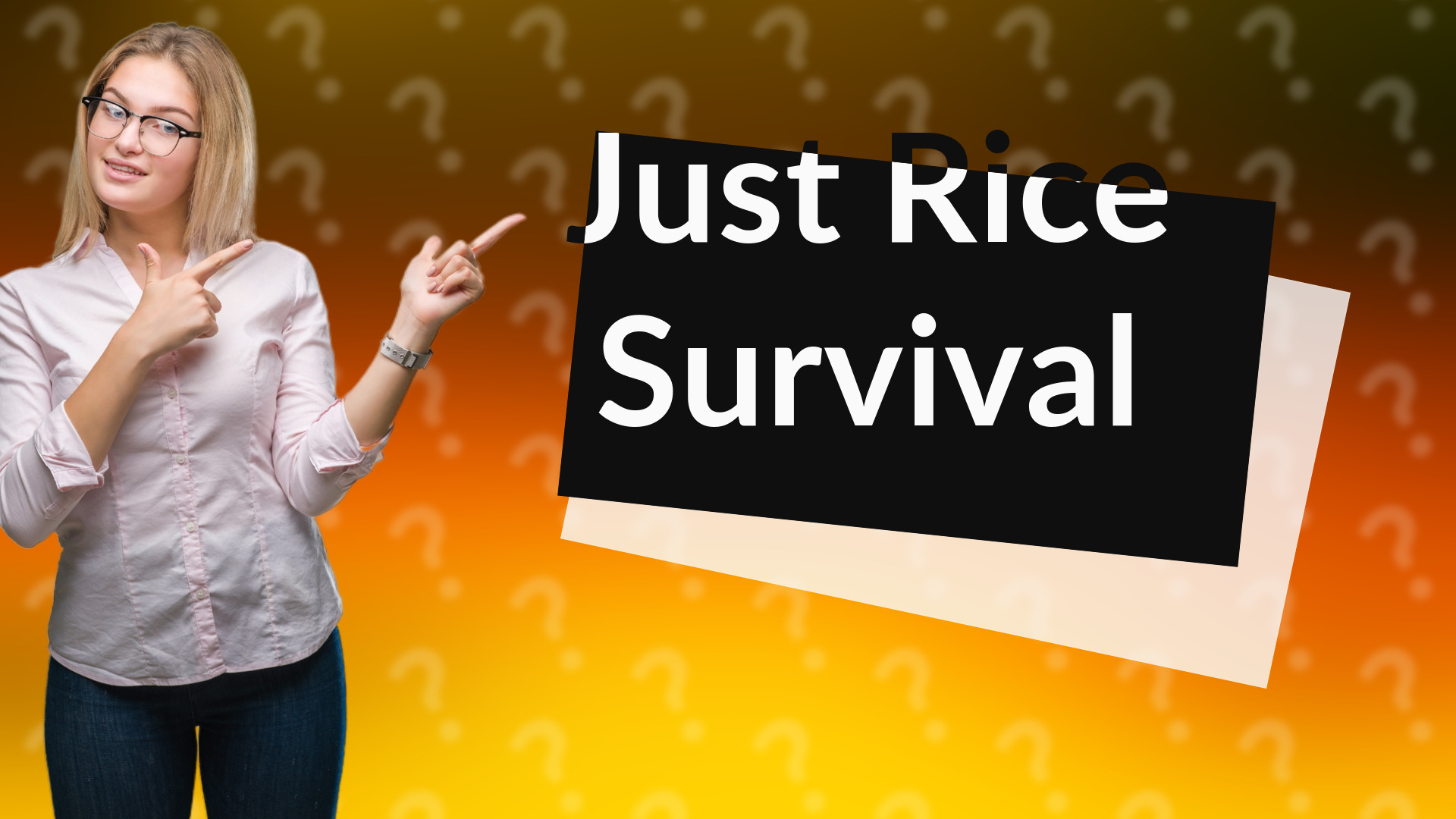 Just Rice Survival