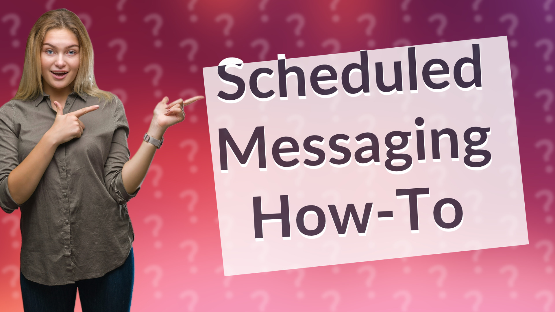 Scheduled Messaging How-To