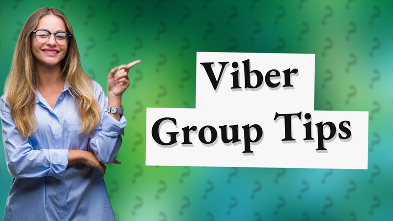Viber Group Tips