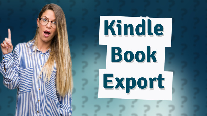Kindle Book Export