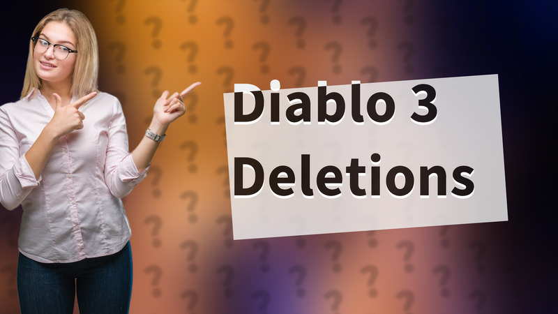 Diablo 3 Deletions