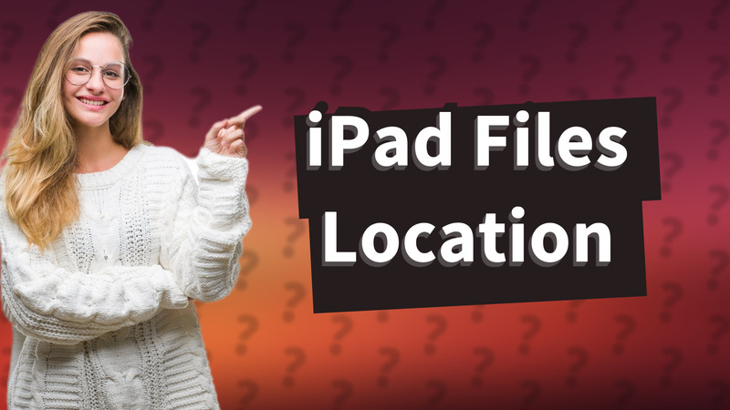 iPad Files Location