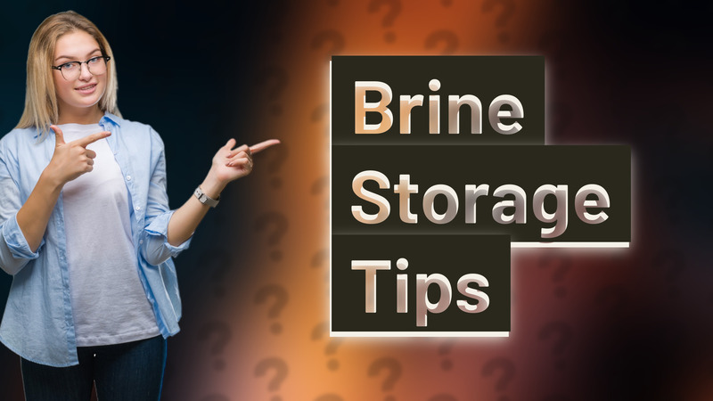 Brine Storage Tips