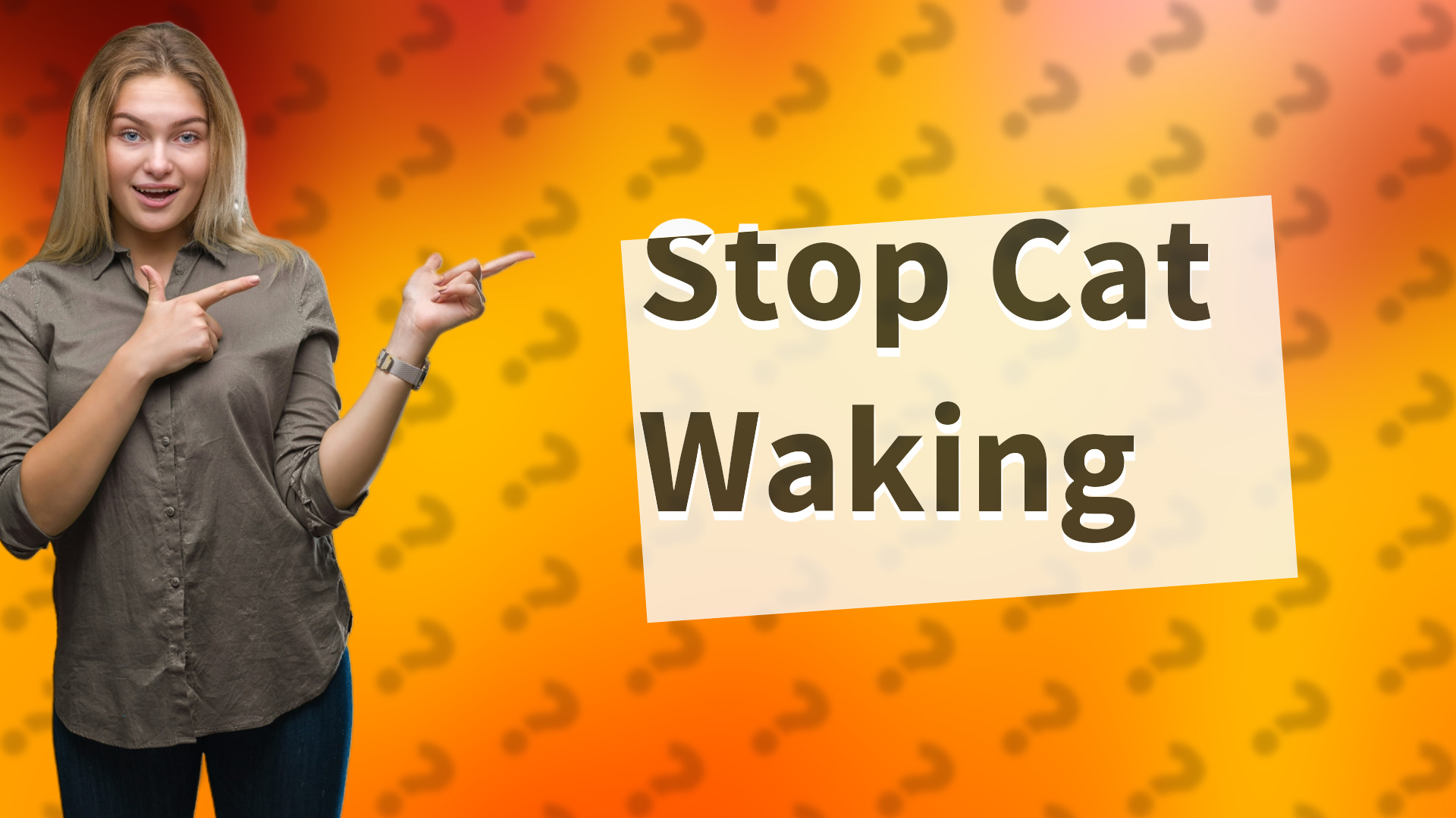 Stop Cat Waking