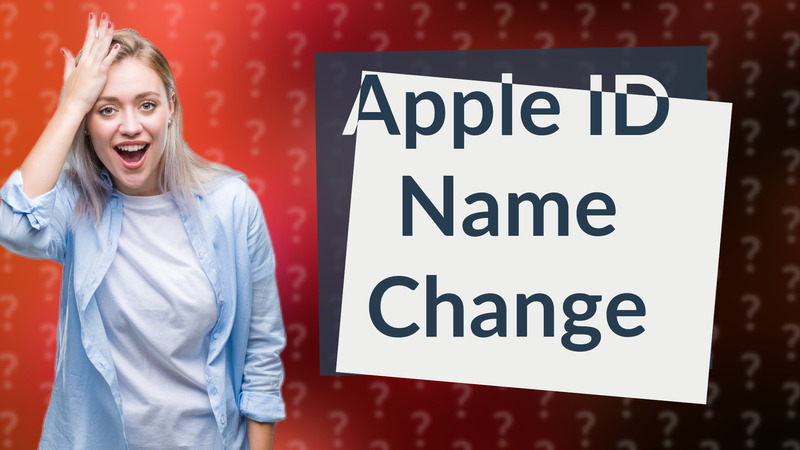 Apple ID Name Change