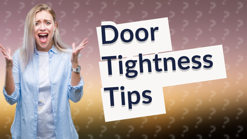 Door Tightness Tips