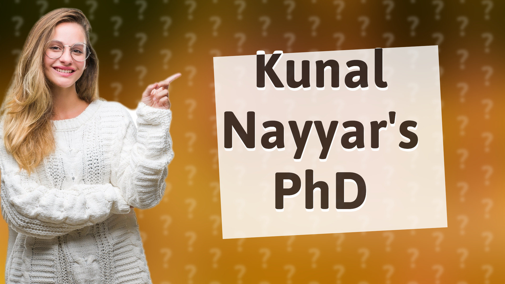 Kunal Nayyar's PhD