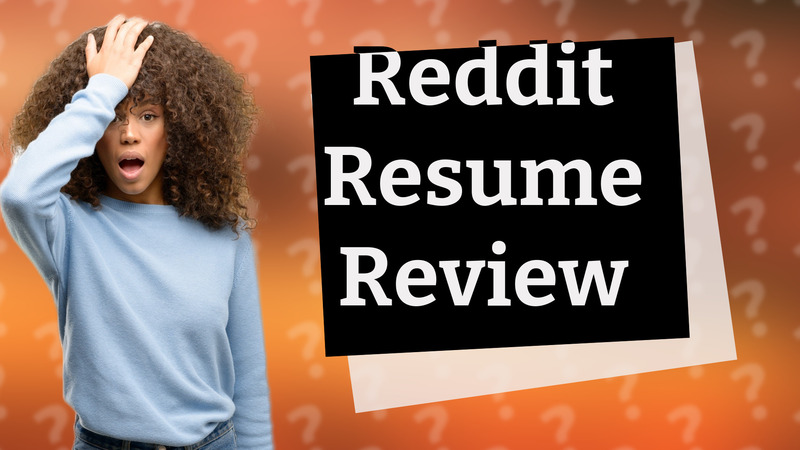 Reddit Resume Review